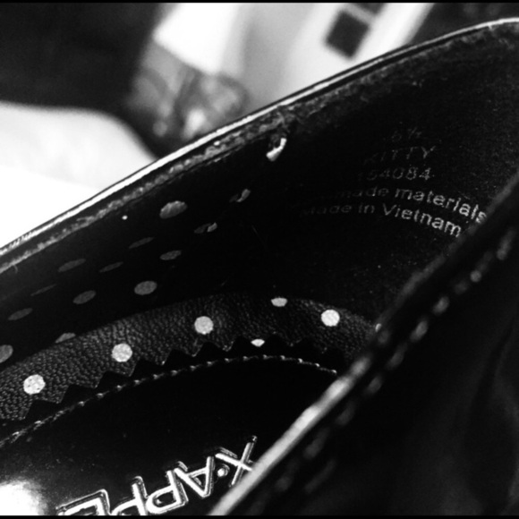 X Appeal Black Open Toe Heels 6.5 - Picture 8 of 8